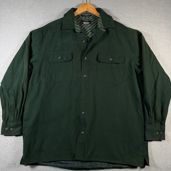 Levi Strauss & Co Other - Levi‎ Strauss Co Mens Long Sleeve Button Down Shirt Green Plaid Lined Size L